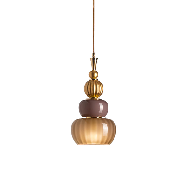 Ginevra Pendant Light - Brown & Gold