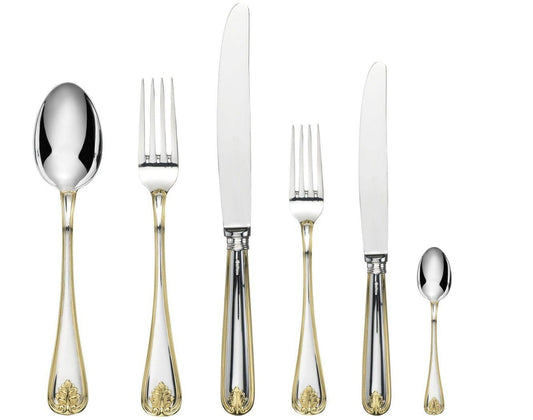 Cutlery Set, 72 Pcs Silver&Gold Table Set, Foglia