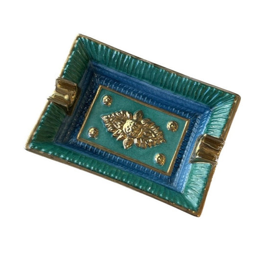 Small Orient Ashtray Bluette - Emerald Green Gold