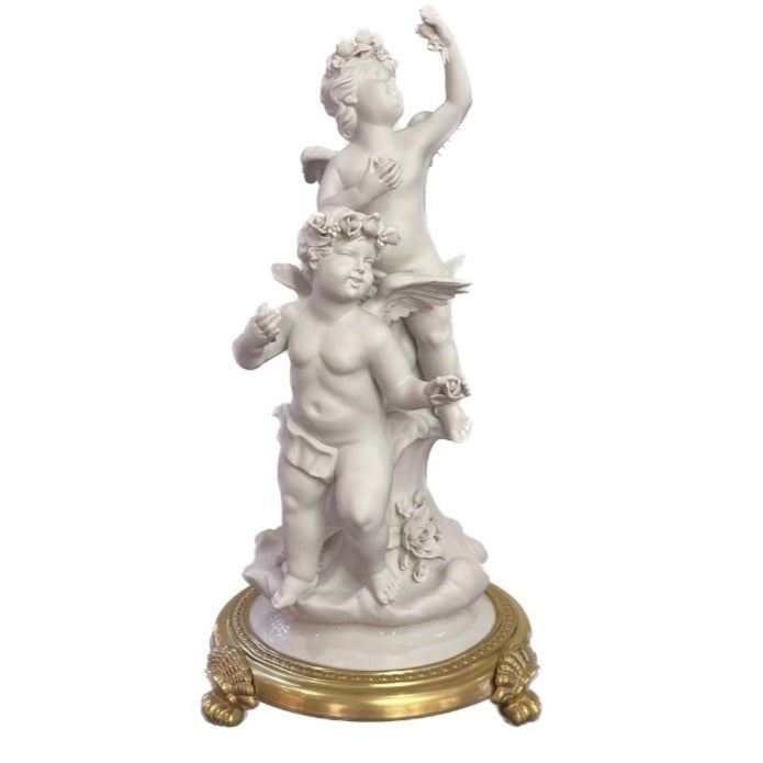 Flvovery Angels Versailles Matt White - Antique Gold Base