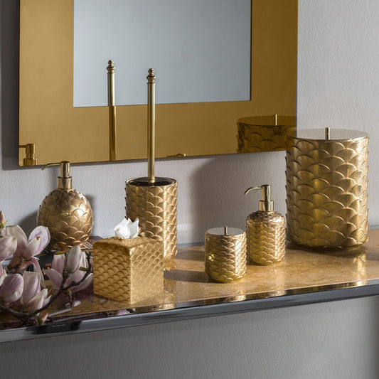 Peacock Gold Bathroom Set