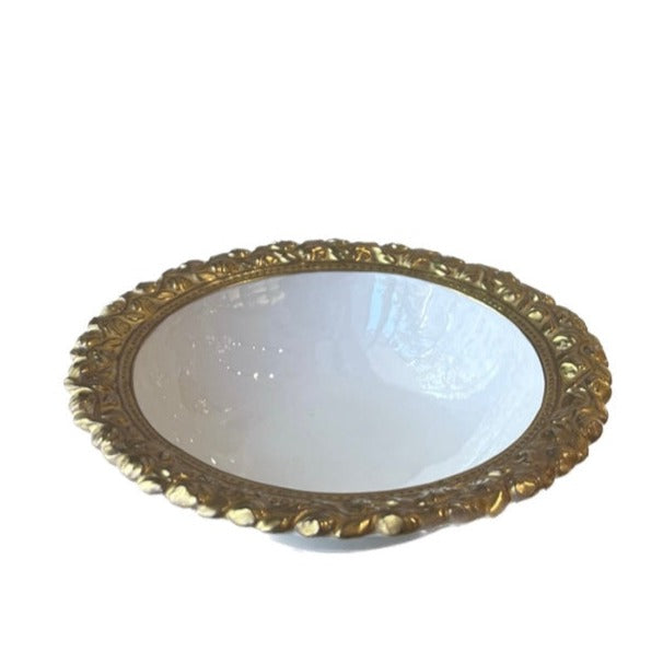 Jam Bowl - White Antique Gold