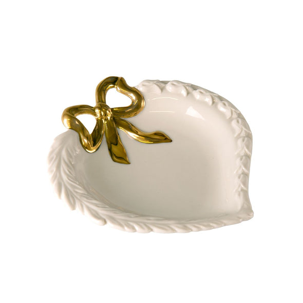 Love Trinket Dish - White & Gold