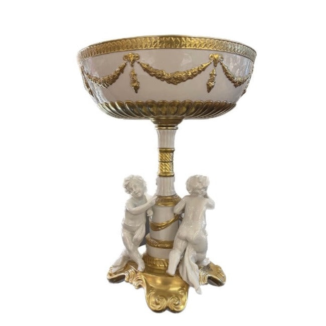 Titans Centrepiece - White Antique Gold