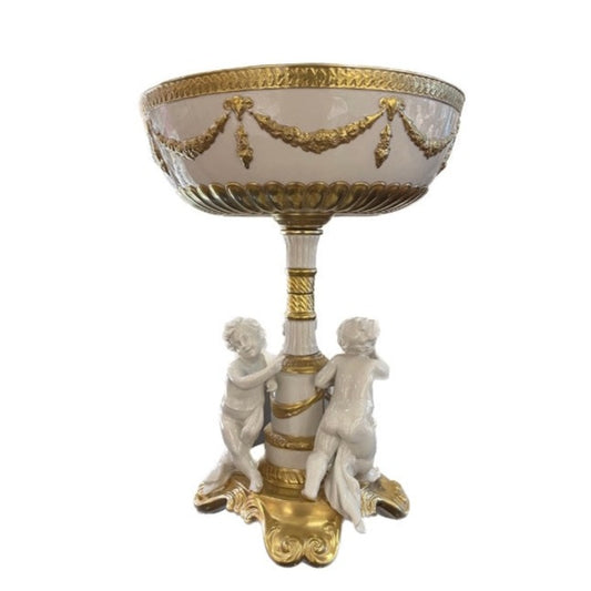 Titans Centrepiece - White Antique Gold