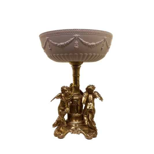 Titans Centrepiece Amtique Gold - Matt White