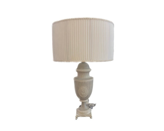 Small Napoleone Lamp - Matt White Venice Grey