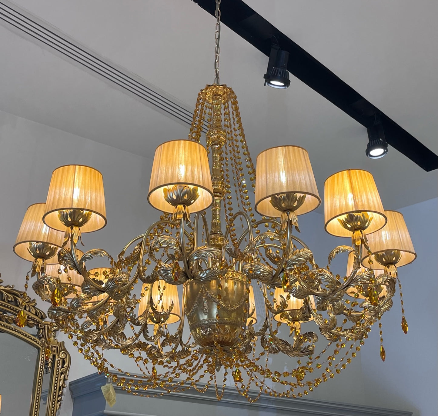 Josephine Chandelier SW 12 Lights - INCL. 12 Lamp Shades Swarovski Chain