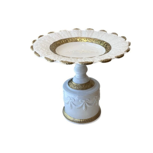 Queen Elizabeth Stand - White Antique Gold Profiles