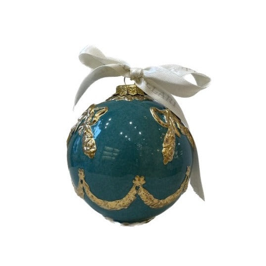 Imperial Christmas Ball Peacock - Green gold