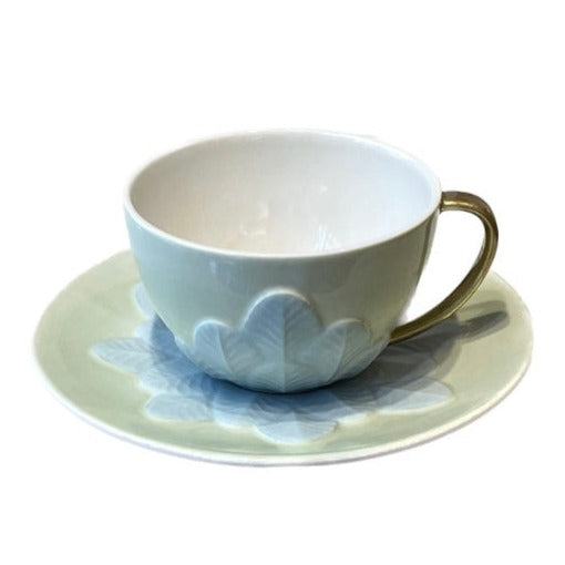 Peacock Tea Cup - Aquamarina Gold