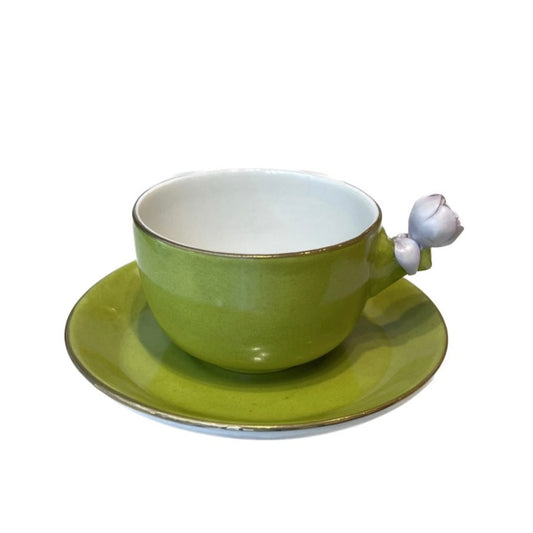 Tea / Cappuccino Cup And Saucer 20 CL - Ermes Green Lilac