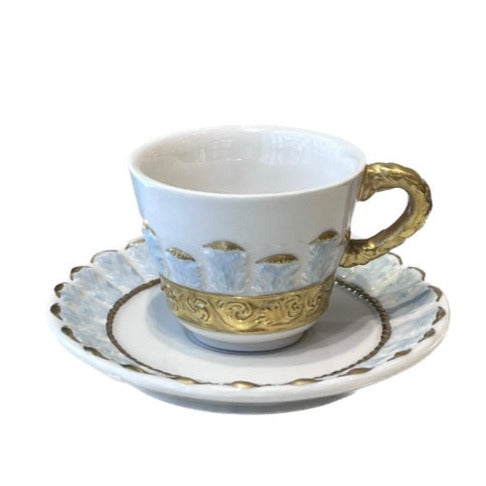 Queen Elizabeth Coffee Cup And Saucer 10 CL - Turquoise