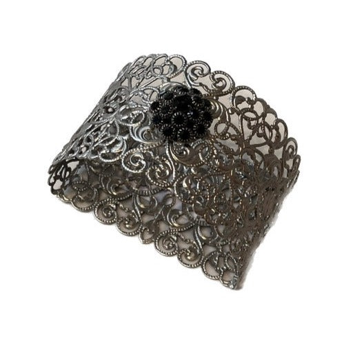 Venice Napkin Ring With Swarovski - Platinum