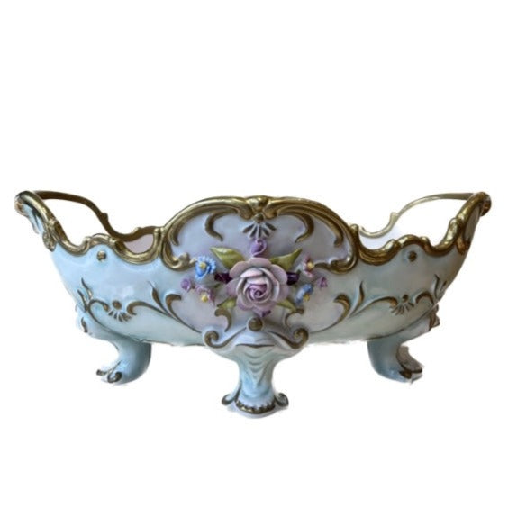 With Flowers Oval Versailles Bowl Hazy Colour