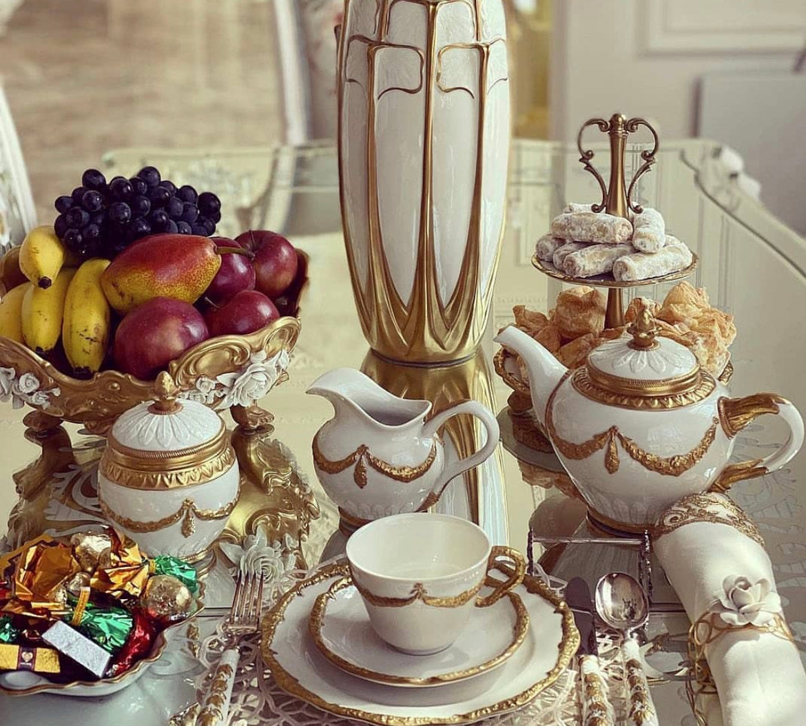 Empire White & Gold Teapot