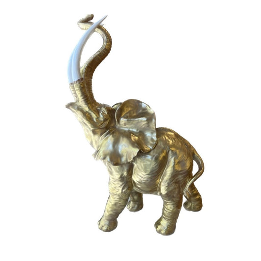 Medium Size 2 Elephant - Full Antique Gold