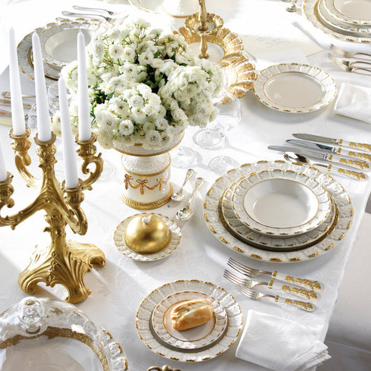 Dining Set - Queen Elizabeth  - White & Gold