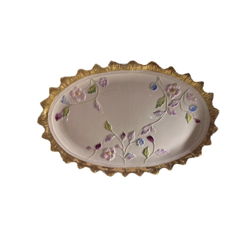 Taormina Oval Tray - Multicolor Gold