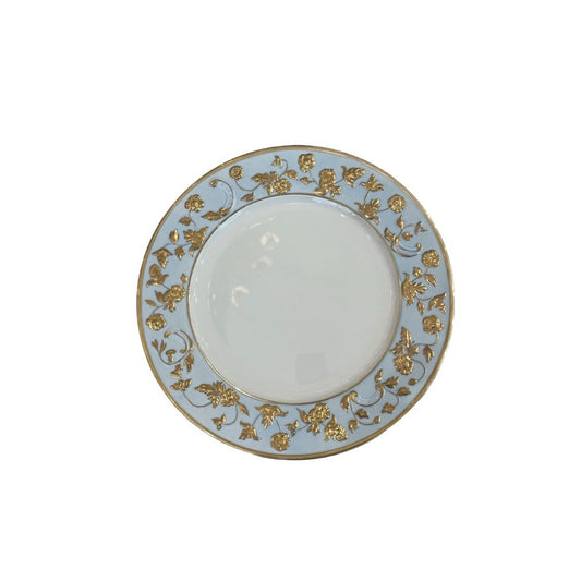 Taormina Lay Plate 32 Cm - White Antique Gold Aquamarine