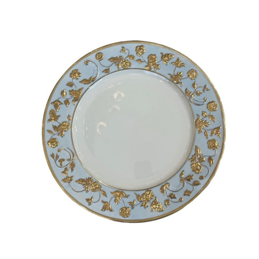 Taormina Dessert Plate 21 Cm Antique Gold Aquamarine